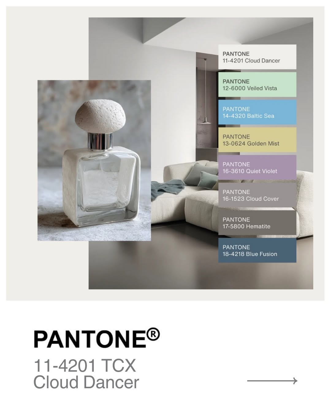 Meet Cloud Dancer Pantone s Colour of the Year 2026. Soft  airy  and beautifully understated. We can t wait…